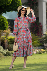 Kacey Blue Tiered Dress