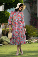 Kacey Blue Tiered Dress