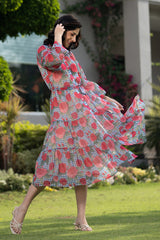 Kacey Blue Tiered Dress