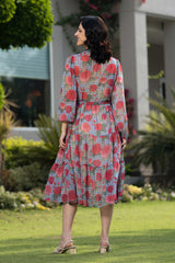 Kacey Blue Tiered Dress