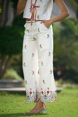 Heather Embroidered Pants
