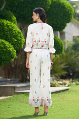 Heather Embroidered Pants Set