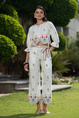 Heather Embroidered Pants