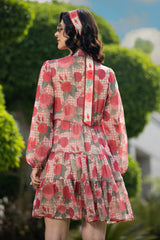 Kacey Pink Tiered Dress