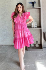 Nikita Vasdev In Our Blush Short Dress