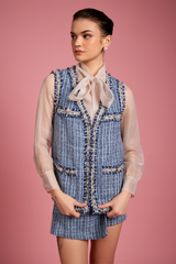 Jette Sleeveless Tweed Jacket