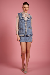 Jette Sleeveless Tweed Jacket