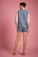 Jette Sleeveless Tweed Jacket