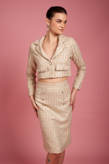 Pandora Tweed Cropped Blazer