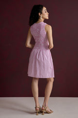 Rosé Stripe Mini Dress