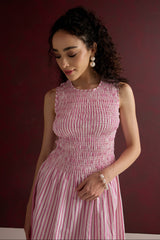 Rosé Stripe Mini Dress