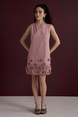 Petal Gingham Mini Dress