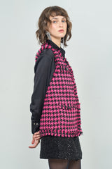 Black Sequins Tweed Skirt