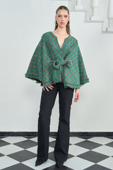 Green Tweed Cape