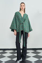 Green Tweed Cape