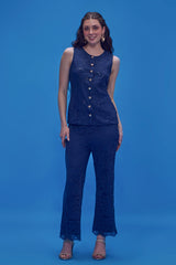 Evara Blue Lace Co-ord Set