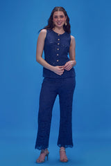 Evara Blue Lace Co-ord Set