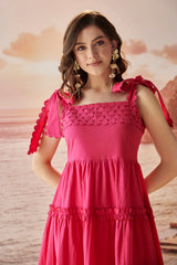 Amore 3 Tier Tie Up Dress
