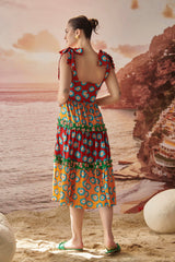 Meghna Pahwa In Our Gianna 3-Tier Multicoloured Dress