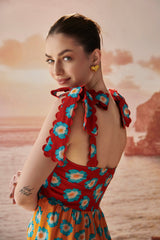 Meghna Pahwa In Our Gianna 3-Tier Multicoloured Dress