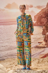 Romantico Multicoloured Front Tie Top