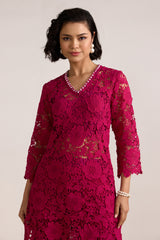 Anvi Long Hot Pink Kurta Set