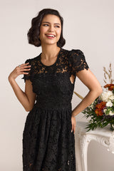 Sable Lace Black Dress