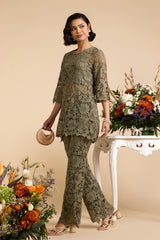Zora Lace Olive Green Pants