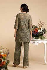 Zora Lace Olive Green Pants