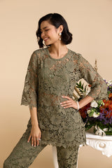 Zora Lace Olive Green Top