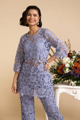 Zora Lace Ice Blue Top