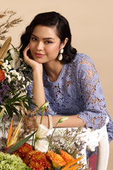 Zora Lace Ice Blue Top