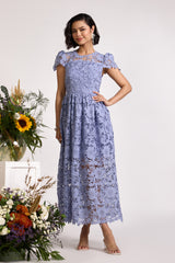 Sable Lace Ice Blue Dress