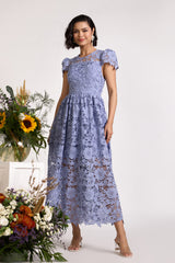 Sable Lace Ice Blue Dress
