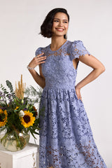 Sable Lace Ice Blue Dress