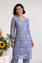 Anvi Long Ice Blue Kurta Set