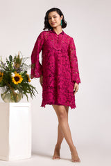 Ryna Lace Pink Kurta Dress