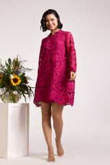 Ryna Lace Pink Kurta Dress