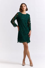 Niamh Green Lace Short Dress