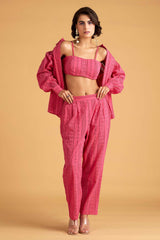 Hot Pink Schiffli Co-ord Set