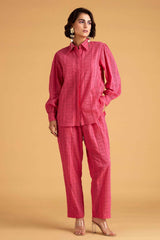 Hot Pink Schiffli Co-ord Set