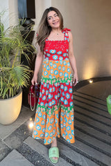 Meghna Pahwa In Our Gianna 3-Tier Multicoloured Dress