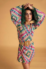 Geometric Print Shift Dress