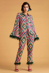 Geometric Print Pants