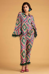 Geometric Print Pants