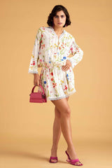 White Schiffli Cover Up