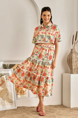 Edna Printed Midi Skirt