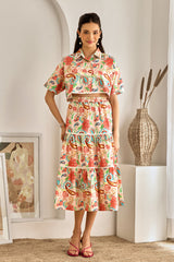 Edna Printed Crop Top