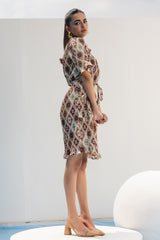 Dallas Pastel Kilim Pleated Dress