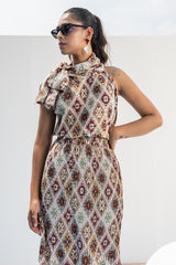 Dallas Pastel Kilim Midi Skirt